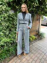 Cropped Blazer Pant Suit