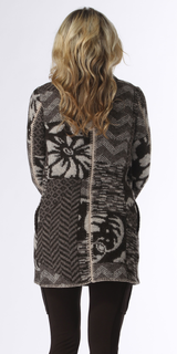 Beige Buckle Wrap Wool Sweater Coat