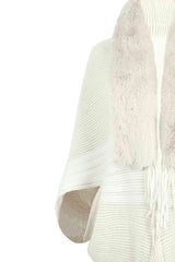 Striped Fringe Detail Long Sleeve Cardigan