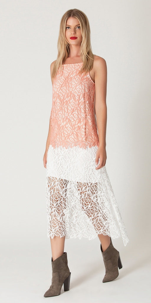 A Line Lace Midi Skirt
