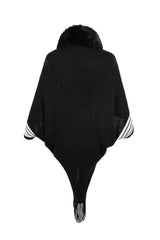Striped Fringe Detail Long Sleeve Cardigan