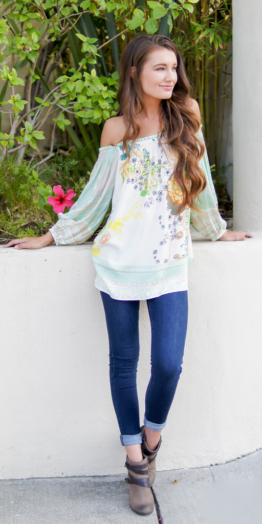 Floral Off Shoulder Blouse