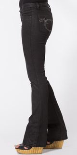 Black Sparkle Bootcut Jeans