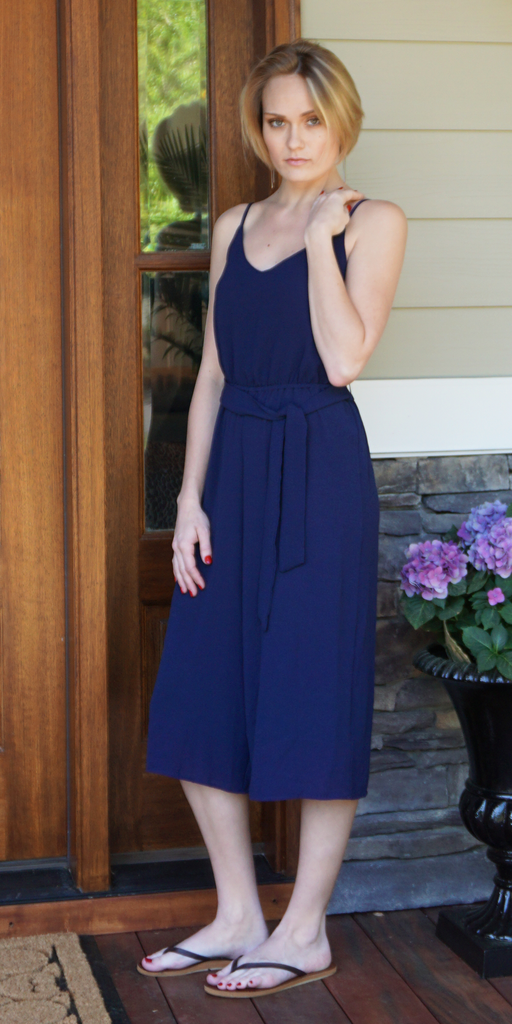 Cropped Wide Leg Jumpsuit