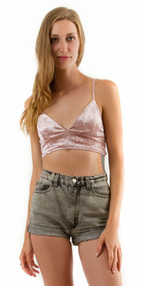 Pink Velvet Bralette