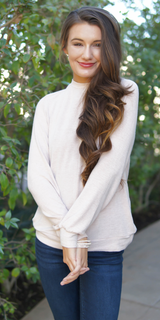 Keyhole Bow Tie Back Knit Top