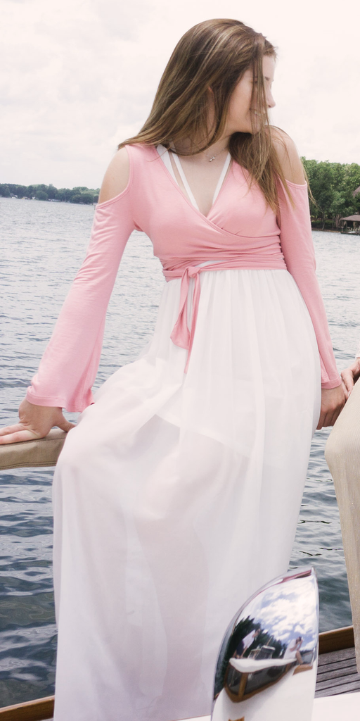 Cold Shoulder Ballet Wrap Top