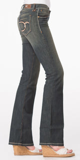 Faded Wash Bootcut Jeans