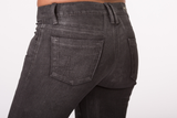 Metallic Coated Black Skinny Jeans