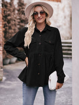 Mandy Collared Neck Long Sleeve Shirt