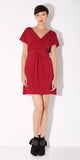 Red Wrapped Jersey Dress