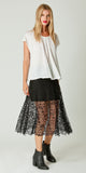 A Line Lace Midi Skirt
