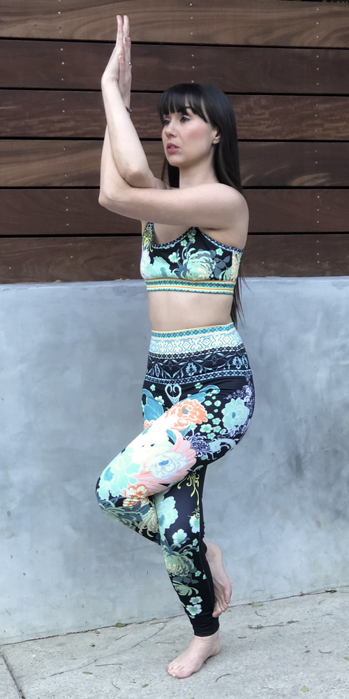 Mint Green Printed High Waist Leggings