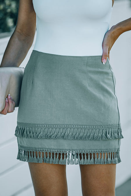 A Line Lace Midi Skirt