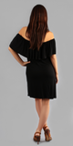 Black Off Shoulder Tunic Dress