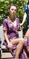 Purple Wrap Floral Maxi Dress