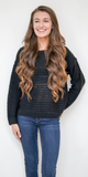 Leather Pocket Knit Sweater