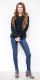 Leather Pocket Knit Sweater