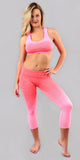 Pink Active Yoga Wear Bra And Capri Set