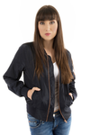 Navy Blue Classic Bomber Jacket