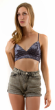 Gun Metal Grey Velvet Bralette