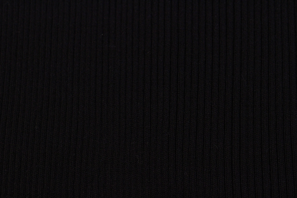Black Long Sleeve Ribbed Knit Turtleneck