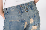 Stonewash Distressed Boyfriend Jeans